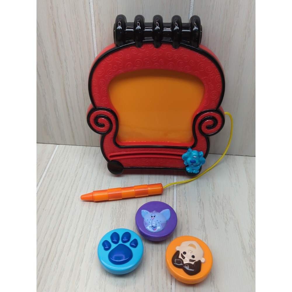 Blues Clues Handy Dandy Notebook Joe DRAW Doodle ERASE 3 Stampers Thinking Chair
